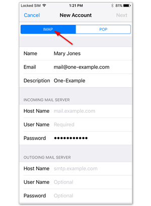 opción de para activar gGmail imap